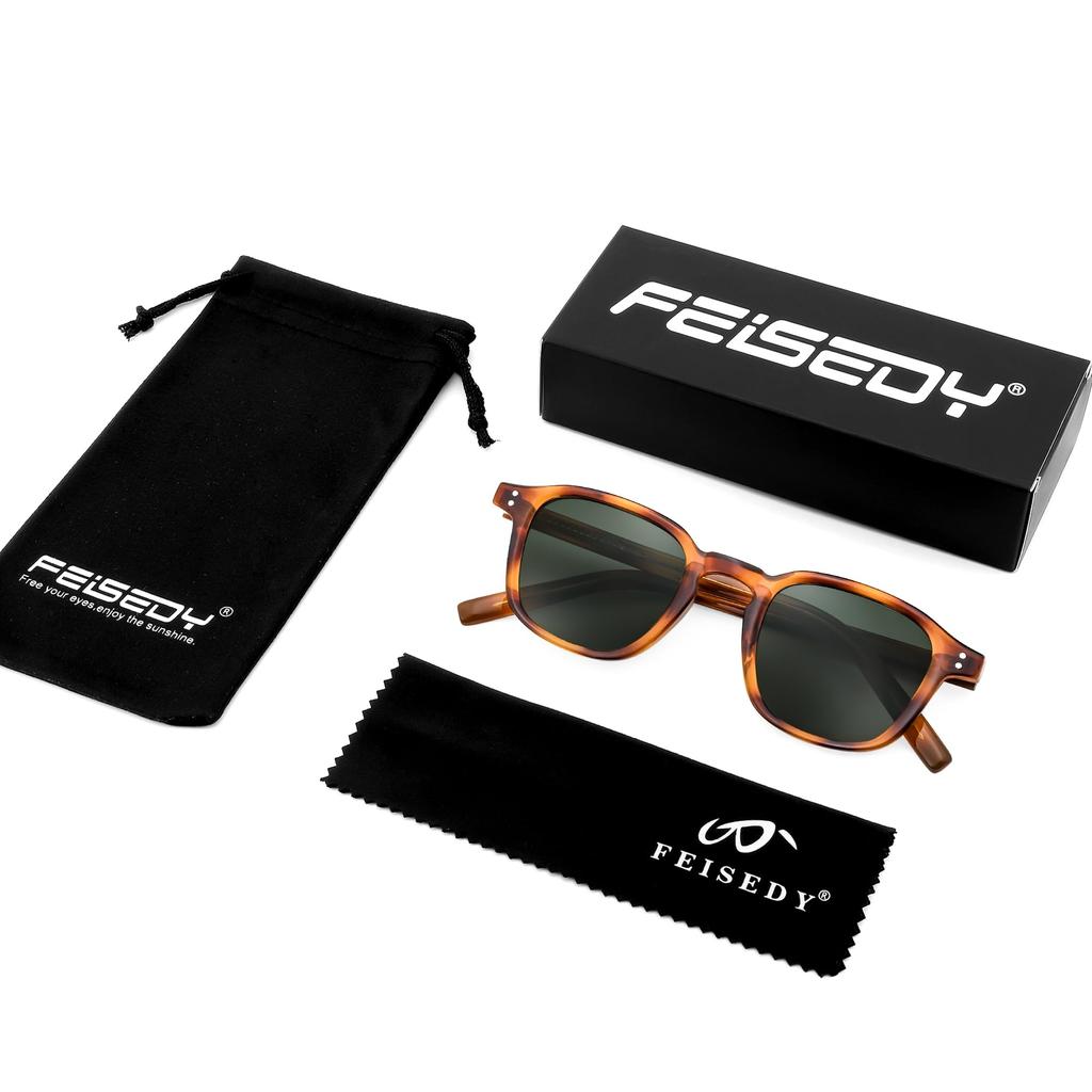 Sunglasses for Women UV400 PC Wellington Unisex [FEISEDY] & Men, Protection, Glasses, Style, Stylish, Lightweight, Non-Prescription, Non-Polarized,