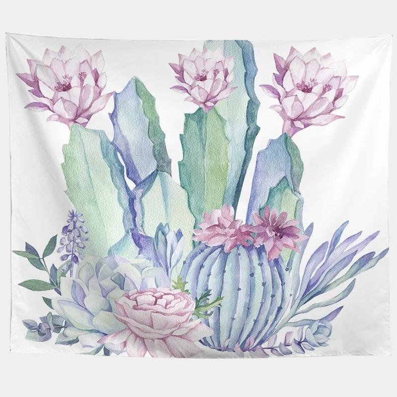 Succulent Potted Plant Decorative Tapestry Home Wall Living Room Office Decorative Tapestry