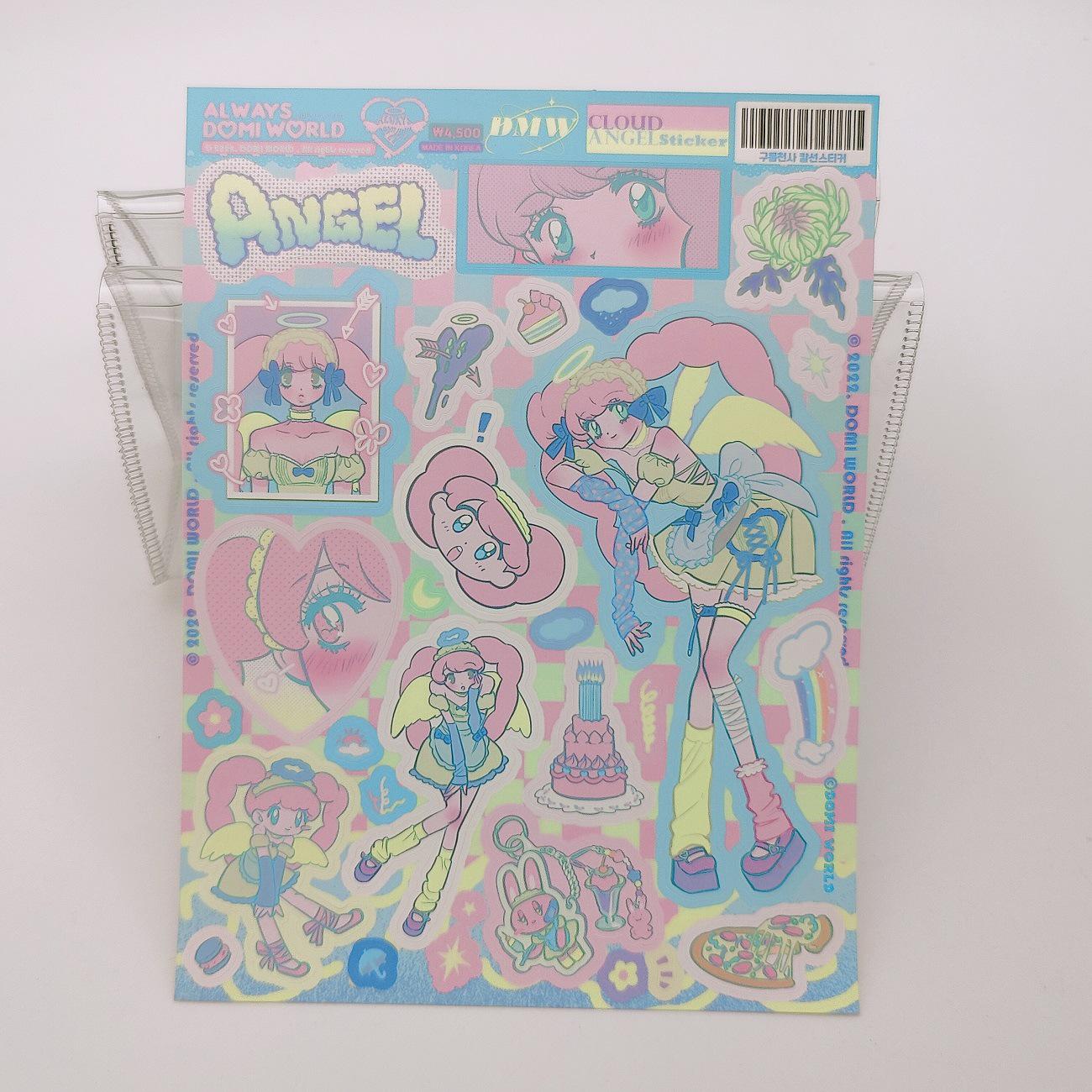 Korean Style Anime Sticker Book with Sweet Yasha and Guka Characters