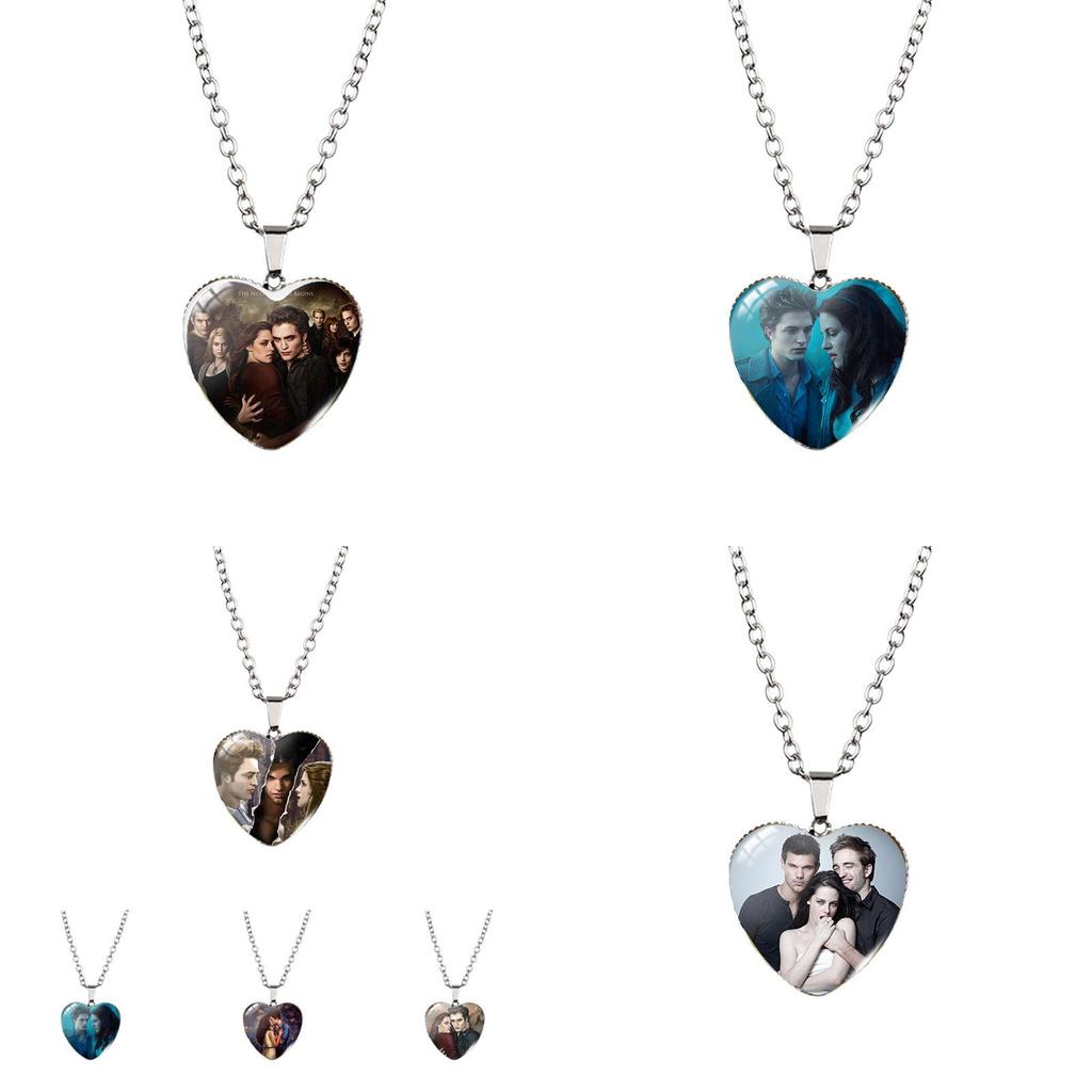Stunning 2023 Twilight Saga Theme Heart Pendant Necklace With Unique Gemstone Design