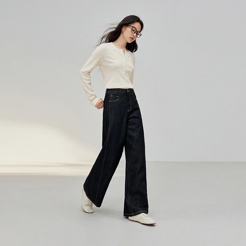 INMAN Lyocell Cotton Vintage Wide-Leg Jeans
