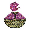 Halloween Pet Costume Set Dog Cat Pumpkin Bat Print Scarf Cape with Hat Adjustable Cosplay Clothes for Party
