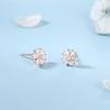 Zircon Flower Earrings Small Fresh and Elegant Earrings Simple Design and Elegant Feeling.
