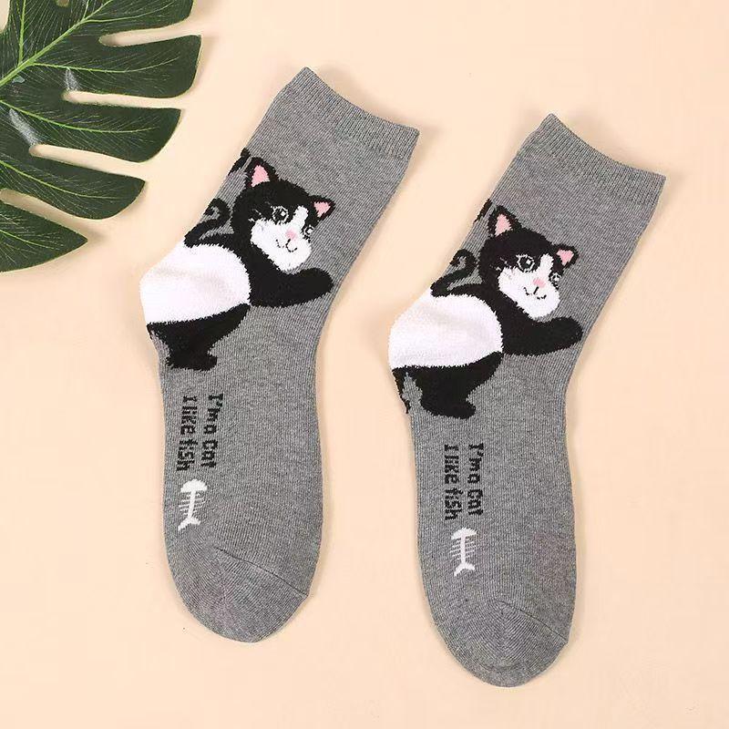 New Women‘s Happy Funny Cute Cartoon Rabbit Dog Cat Bear Panda Socks 3D Bunny Puppy Patterned Unisex Sport Hipster Sokken