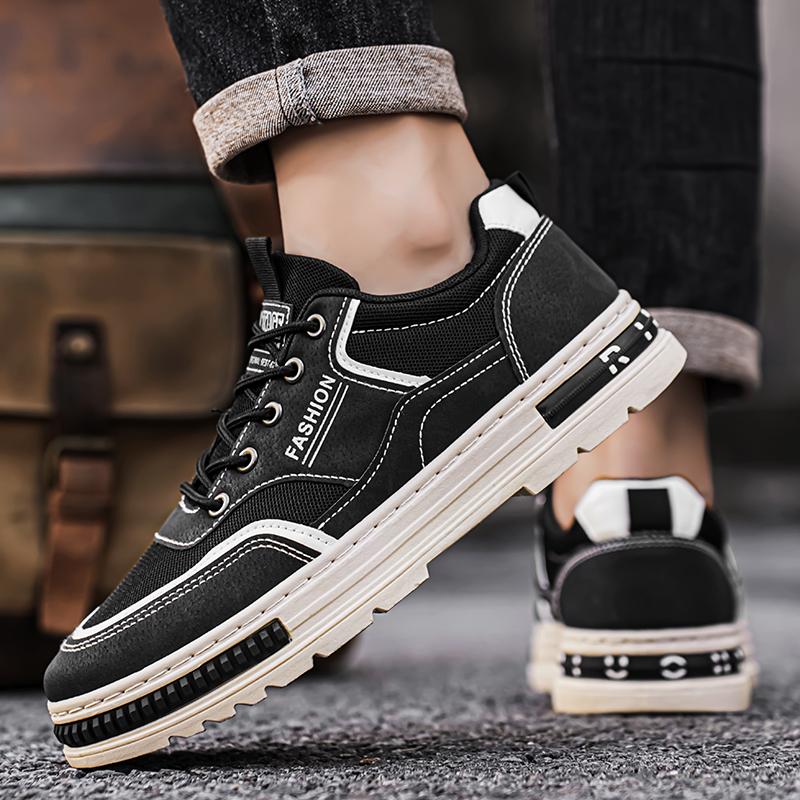 Men Casual Autumn Sneakers Thick Bottom Outdoor Platform Hiking Loafers Fashion Luxury Leather Flat Shoes 2025 Zapatillas Hombre