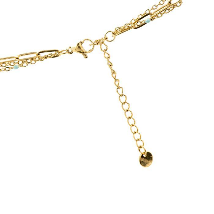 Collier - LUXENTER - Oriel - Nacre Blanche - Or Jaune 18K - 48 Cm + 5 Cm D'extension