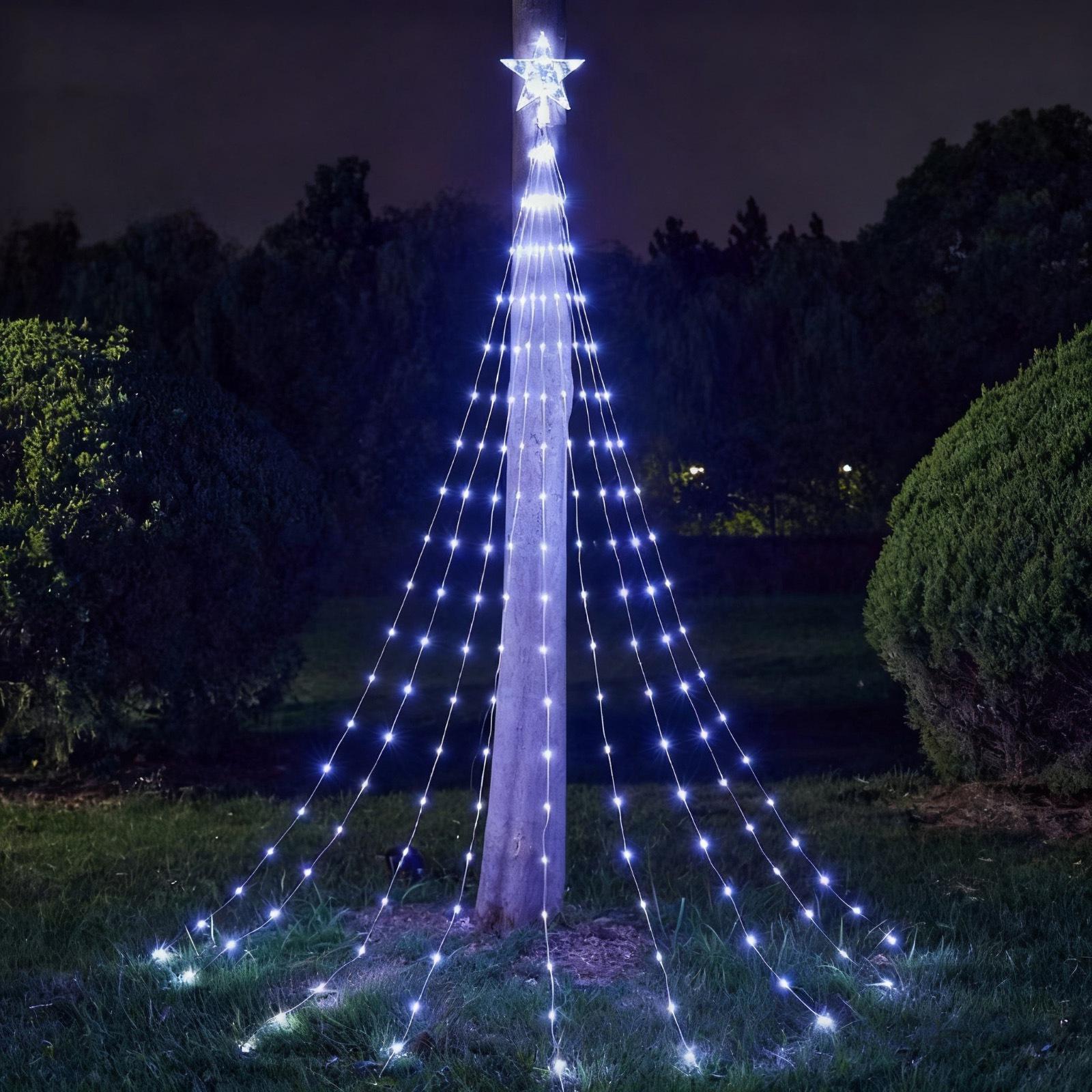 

Solar-Powered Led Five-Pointed Star Light, Cord Light, Christmas Tree String Light, Christmas Decorative Light Hanging Light One Size білий