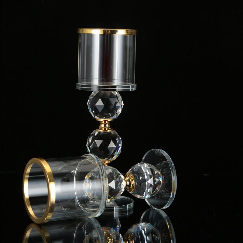 Kerzenhalter aus Kristallglas – Eleganter Kerzenständer für die Dekoration von Wohnzimmer und Esstisch