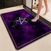Dark Baphomet Grimoire Pentagram Patterned Rug Durable Stainresistant Easyclean Carpet For Bathroom Kitchen Home Decor Valentine'S Day Gift