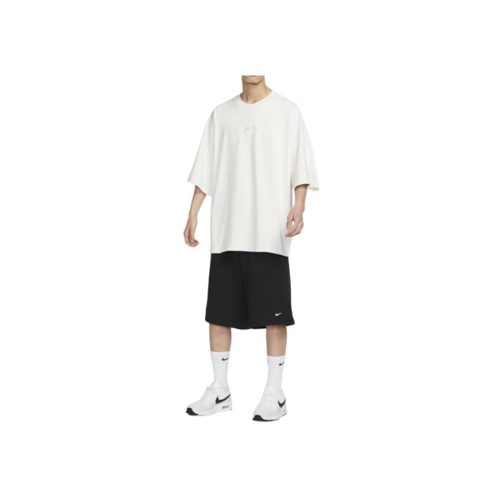 Nike Sportswear Solid Logo Loose Fit Crew Neck T-Shirt Men Tops Phantom White FB9767-030