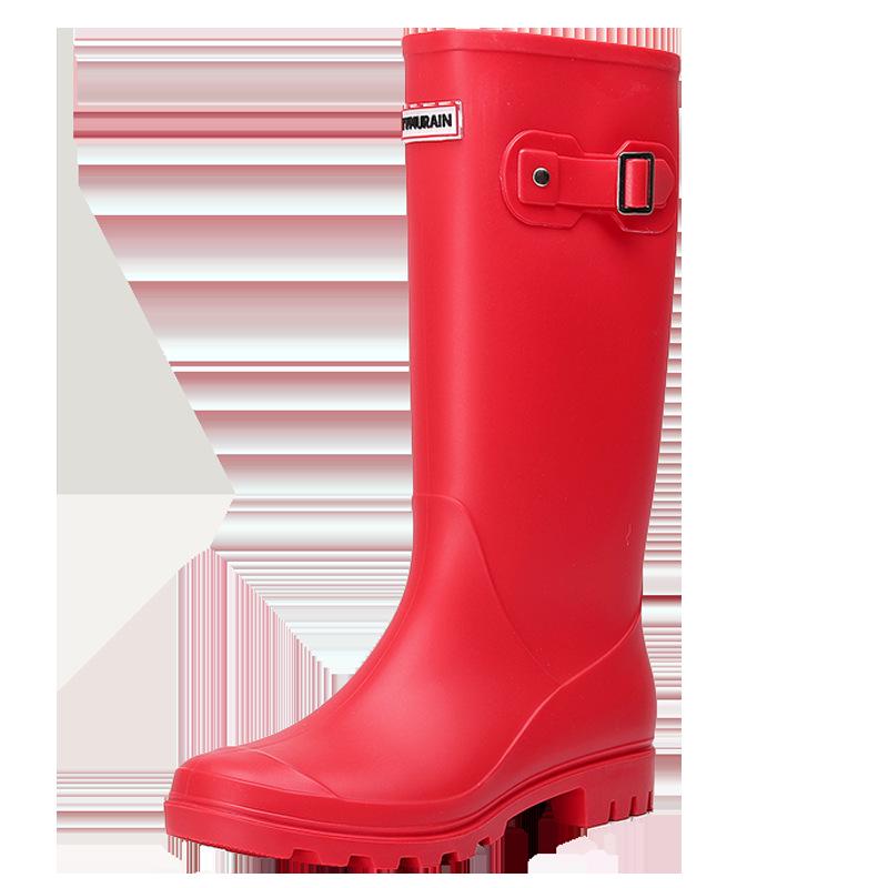 Women's High-Top Fashion Non-Slip Wellington Rain Boots with Molded Outsole