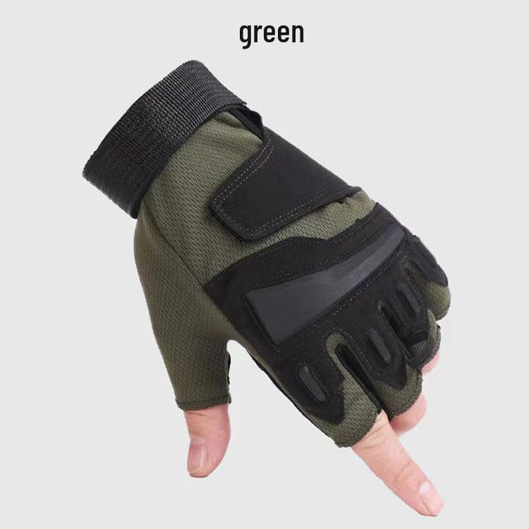 

Men s Tactical Half-Finger Non-Slip Fitness and Cycling Gloves with Wrist Protection. L армия зеленый