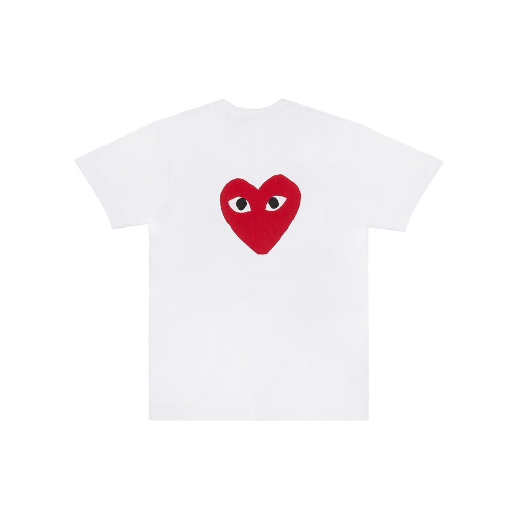 Comme des Garçons PLAY (WMNS) COMME Des GARCONS PLAY Double Sided Short Sleeves Tee 'White' Women's AZ-T221-051-1
