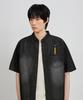 Dimiteulibeullaeg Bio-Washed Crop Denim Short Sleeve Shirt_2 Color