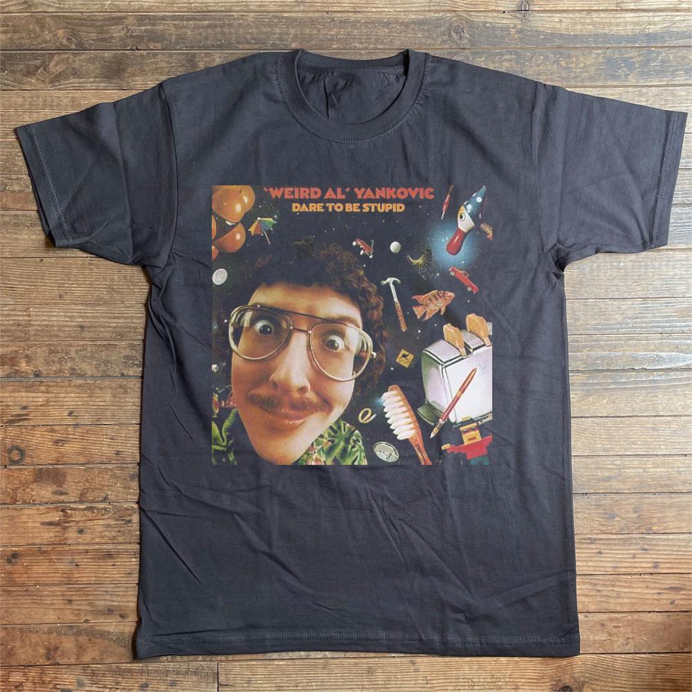 WEIRD AL YANKOVIC Dare To Be Stupid Black Cotton T Shirt Full Size S-5XL Unisex T-Shirt XXL