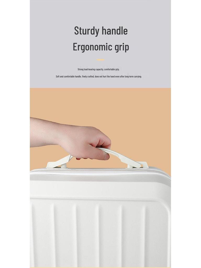 20-Inch Solid Color Suitcase with Logo Printing, Universal Wheels & Combination Lock