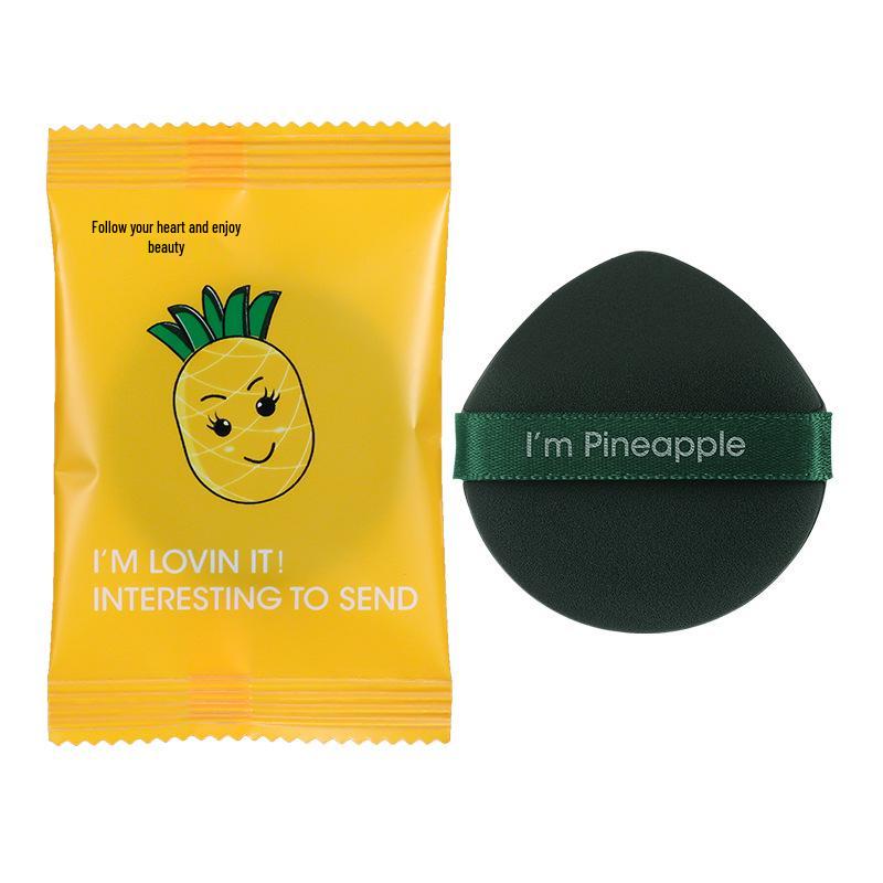 Pineapple Pie BB Cream Sponge Puff & Cushion: Non-Absorbing Makeup Tool with Wet/Dry Loose Powder Application.