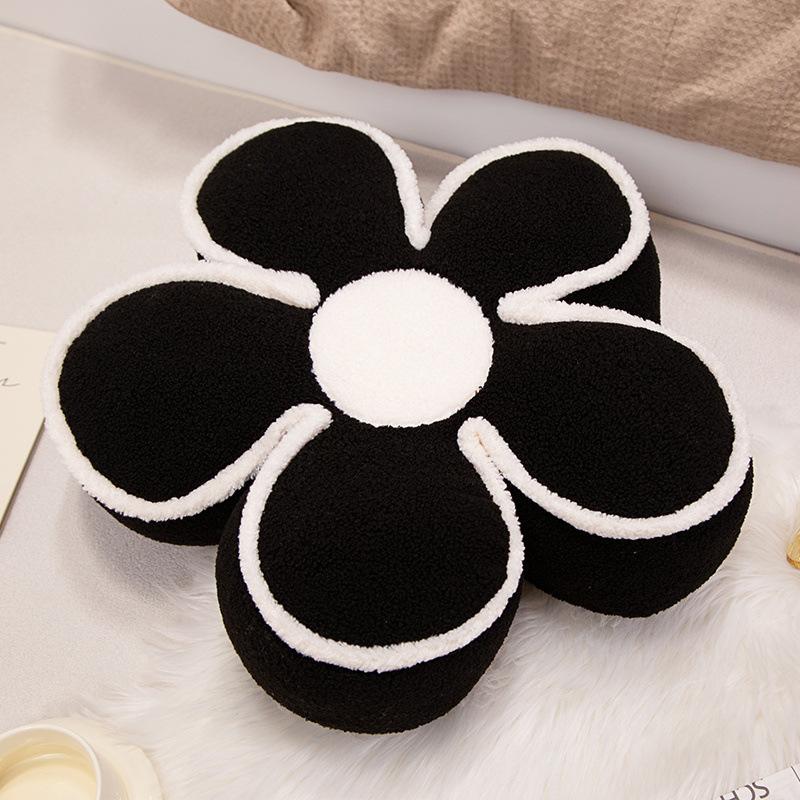 

Color Flower Seat Cushion Simple Wind Bedroom Bed Throw Pillow Bay Window Sofa Cushion Dopamine Petal Chair Cushion 50cm чёрный