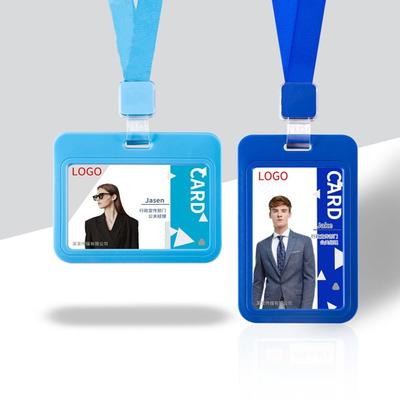 Simple Card Cover Women Work Name Card Holders Business Work Card ID Badge Lanyard Card Holder