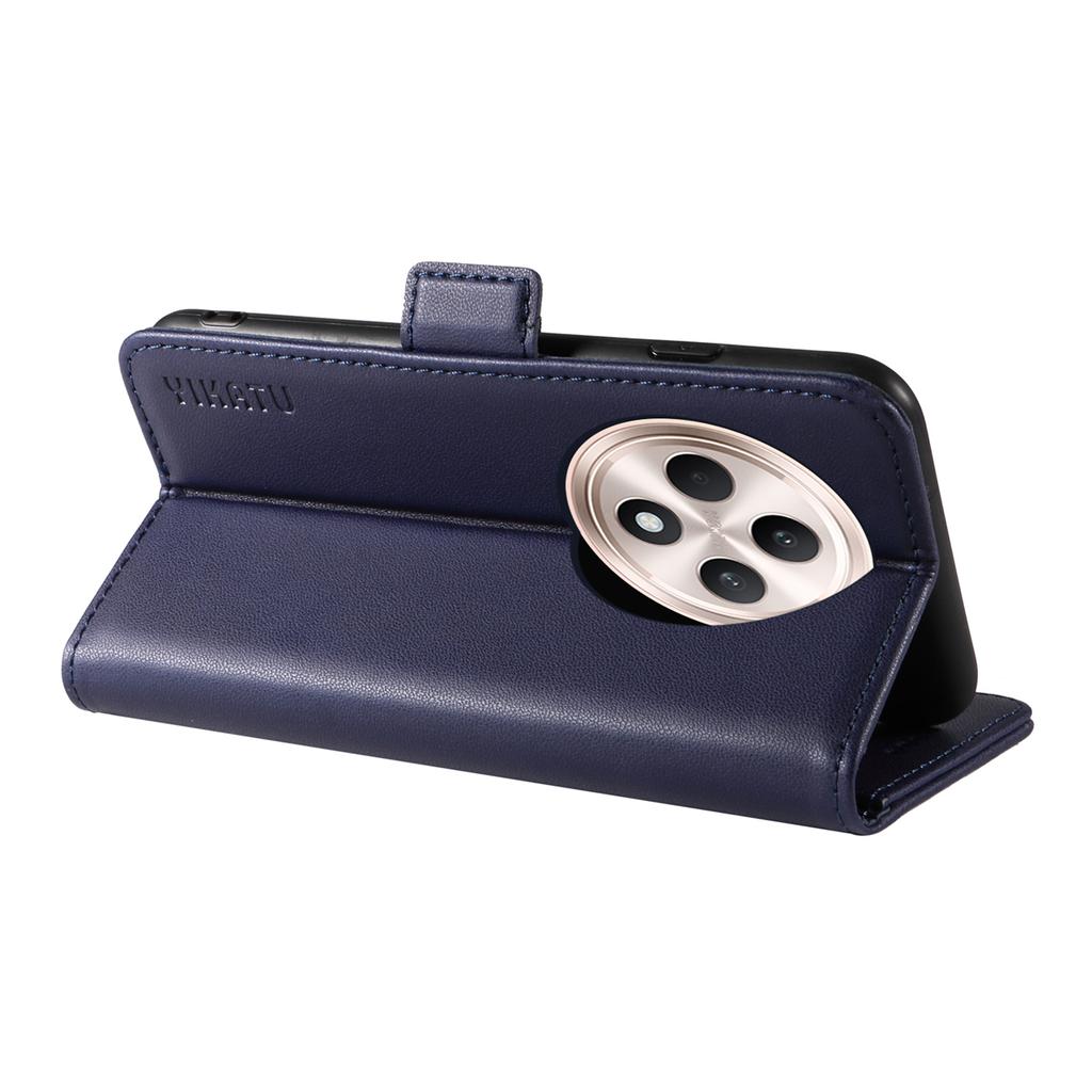 For Oppo Reno12 F 4G Case Wallet Leather Phone Cover Sided-Magnetic Clasp