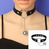 Sexy Gothic Punk Harajuku Halloween Chain Choker Collar Necklace for Women Adjustable Leather for Cat for Head Chocker N