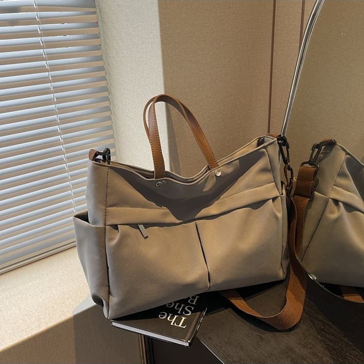 Large capacity nylon tote bag women's shoulder messenger bag