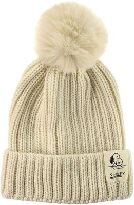[Anshapeau] PEANUTS [Peanuts] Knit Cap Snoopy 475-1010 White 56.5~58.5cm (FREE)