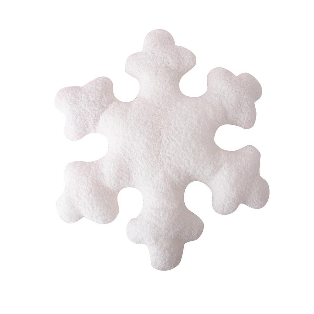 

PP Cotton Christmas Snowflake Throw Pillow White Snowflake Pillows Christmas Decoration 40CM білий