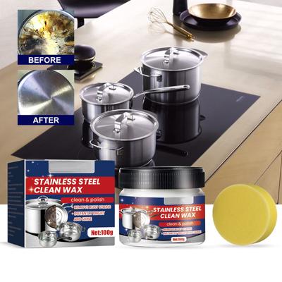 Stainless Steel Clean Wax, Multi-Purpose Stainless Steel Cleaning Paste Polishing Scratching Paste, Stainless Steel Cleaner And Metal Polish
