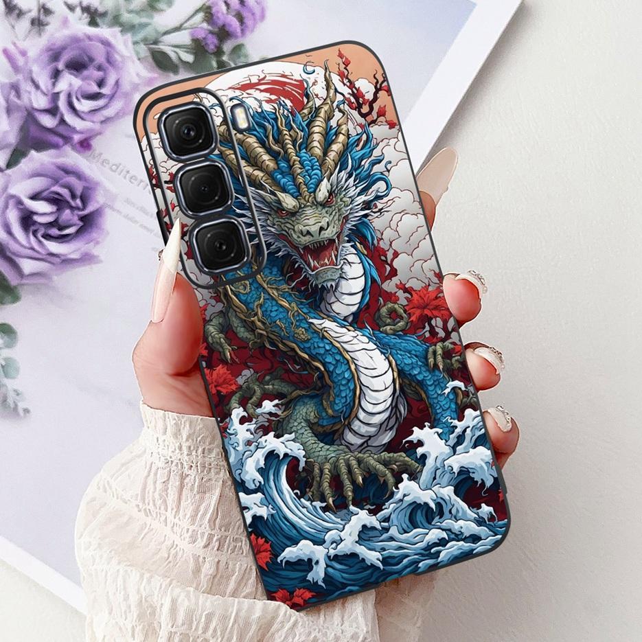 Hülle für Infinix Hot 50 Pro Plus X6880, niedliches Koi-Motiv, weiche TPU-Handyhülle für Infinix Hot 50, Hot50 Pro 4G X6881 und X6882