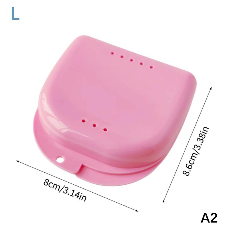 1Pcs Colorful Dental Braces Retainer Case Denture Tray Box Vent Holes Mouth Guard Aligner Braces Denture Box
