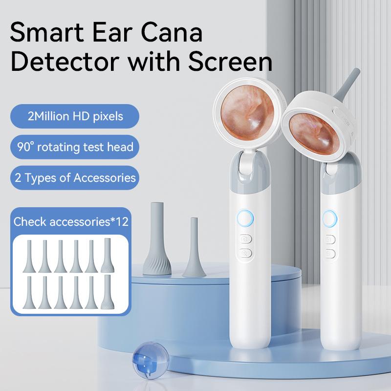 Inskam 4-in-1 Smart Ear & Nose Camera with Screen - HD 1080P, 90° Rotating Inspection Head, Includes Wax Removal Tool for Ears, Nose