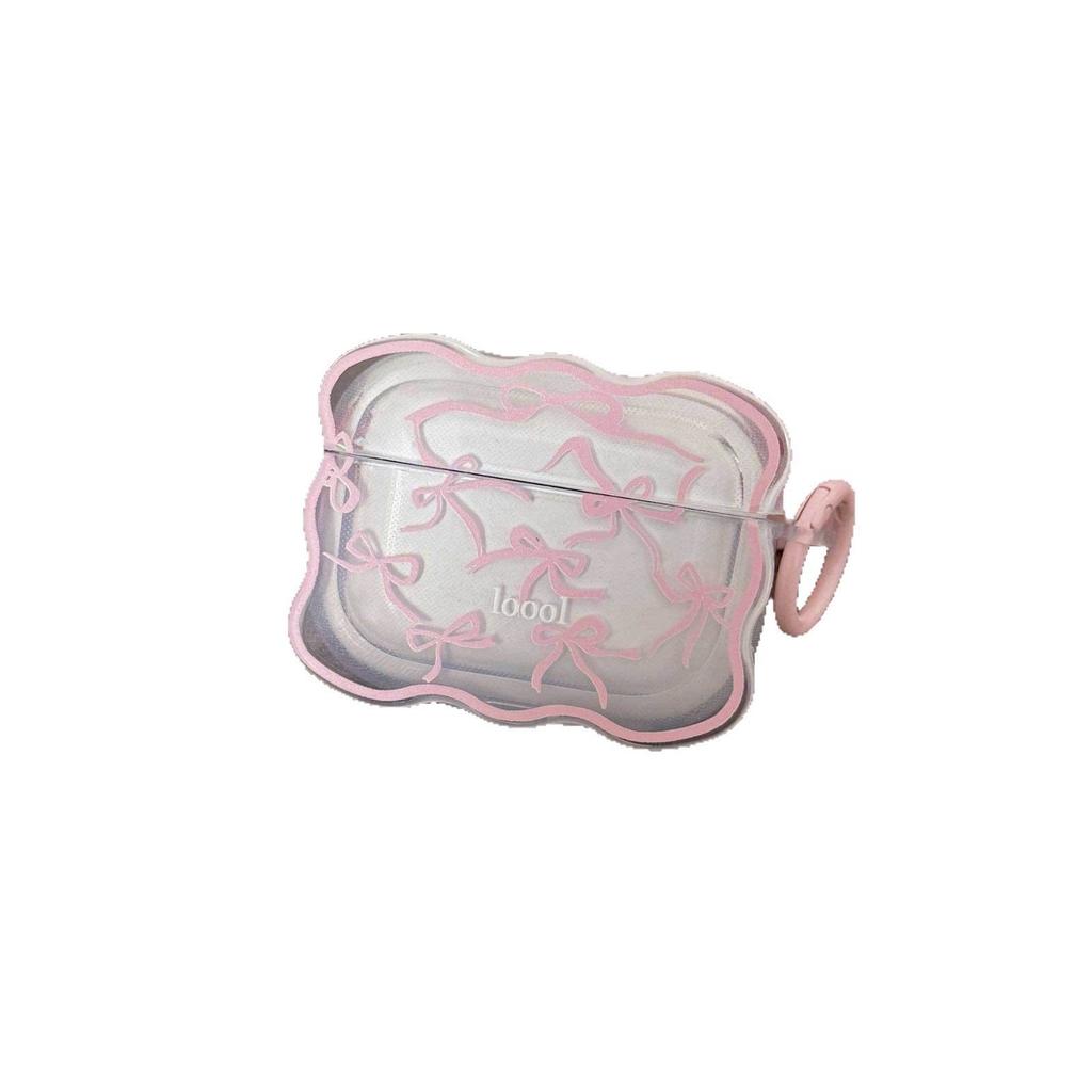 ins bow transparent earphone case is suitable for Apple AirPods 1st generation Bluetooth protective case 1st generation earphone case pro1.