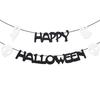 Nonwoven Halloween Flower Pulling Devil's Eye Spider Halloween Flag Decoration Plastic Bats Paper Pumpkin Letter Flag Gift