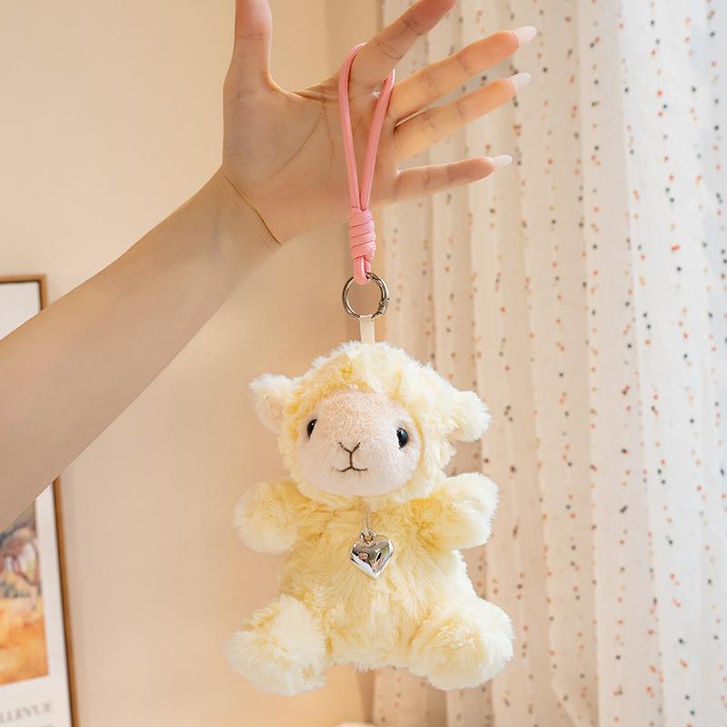 Sheep Plush Toys 16/23cm Simulated Sheep Stuffed Pendant Kawaii Keychain Adorably Home Decor Toys Birthday Gifts Squishy Doll