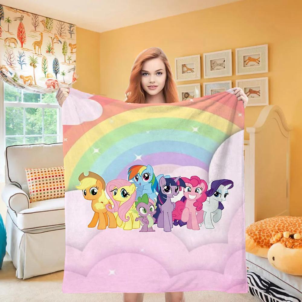 Knee Fashion Blanket Throw Winter Microfiber Oversized Baby Lightweight Flannel Fleece Bed Sofa Decoration Ponys Anime