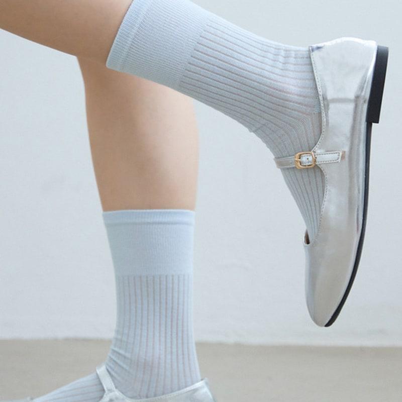 TSH Durchsichtige Rippensocken 5 Farben