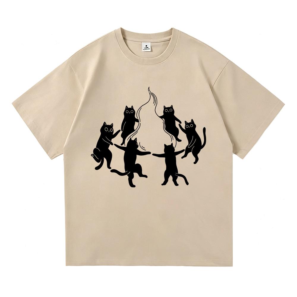 Cute Whimsical Cat T Shirt Kawaii Humor Cat Fashion Unisexunisex Clothing Cotton Graphic T Shirts Vintage Clothes For Days Gifts