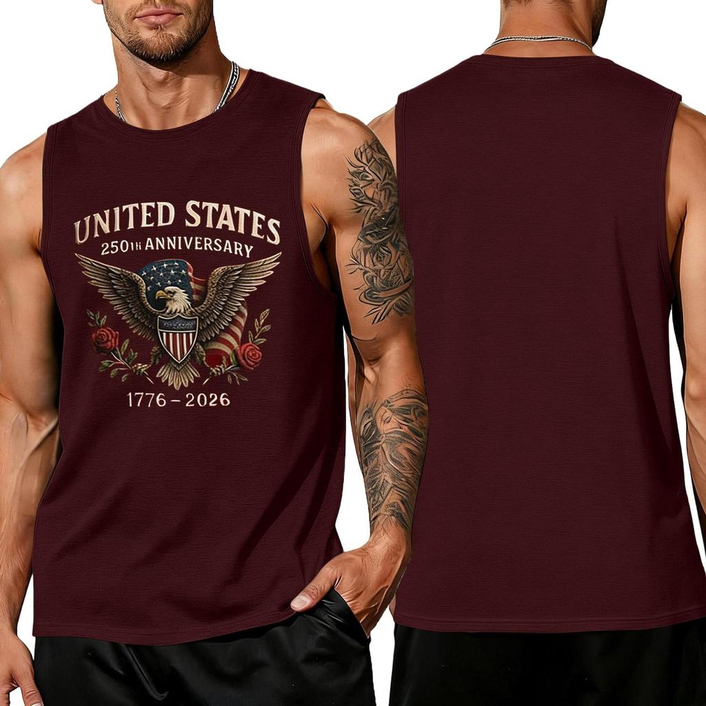 Men's loose and casual print sleeveless shirt