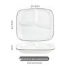 Portion Control Ceramic Plate: Round 3-Compartment, Square 5-Compartment for Diet & Kids' Meals