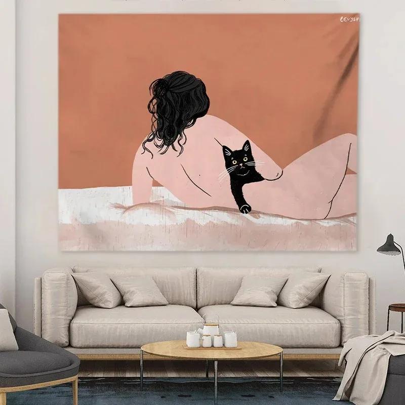 Домашний гобелен с изображением кота из мультфильма — фото 13