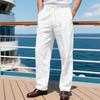Autumn Loose-Fit Breathable Linen Casual Men's Minimalist Trendy Relaxed Beach Trousers