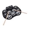 9 Pad Electric Drum Set with Pedals Stick Multifunctional Portable Roll Up Electronic Drum Pad for B