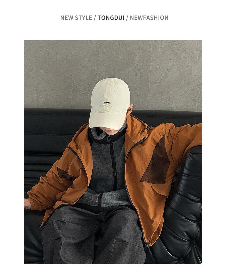 2025 Autumn Kids' Korean-Style Hooded Windbreaker for Boys – Sporty Zipper Outerwear