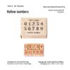 MòMò Beech Wood Retro Seal Set: Number Marks for DIY Planner Decoration
