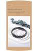 Men's Magnetic Black Twist Stainless Steel and Woven Leather Bracelet