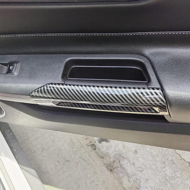 1 Pair Interior Door Handle Cover Trim For Ford Mustang 2015-2023