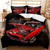 Vintage Duvet Cover Set, Classic Car Automobile Mechanic Nostalgic 50S, Decorative 3 Piece Bedding Set Twin Queen King Full Size
