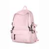 Solid Color School Backpack for Women Men, Multi-pocket Casual High School Girls Boys Laptop Backpacks, Lightweight Cute Bookbag