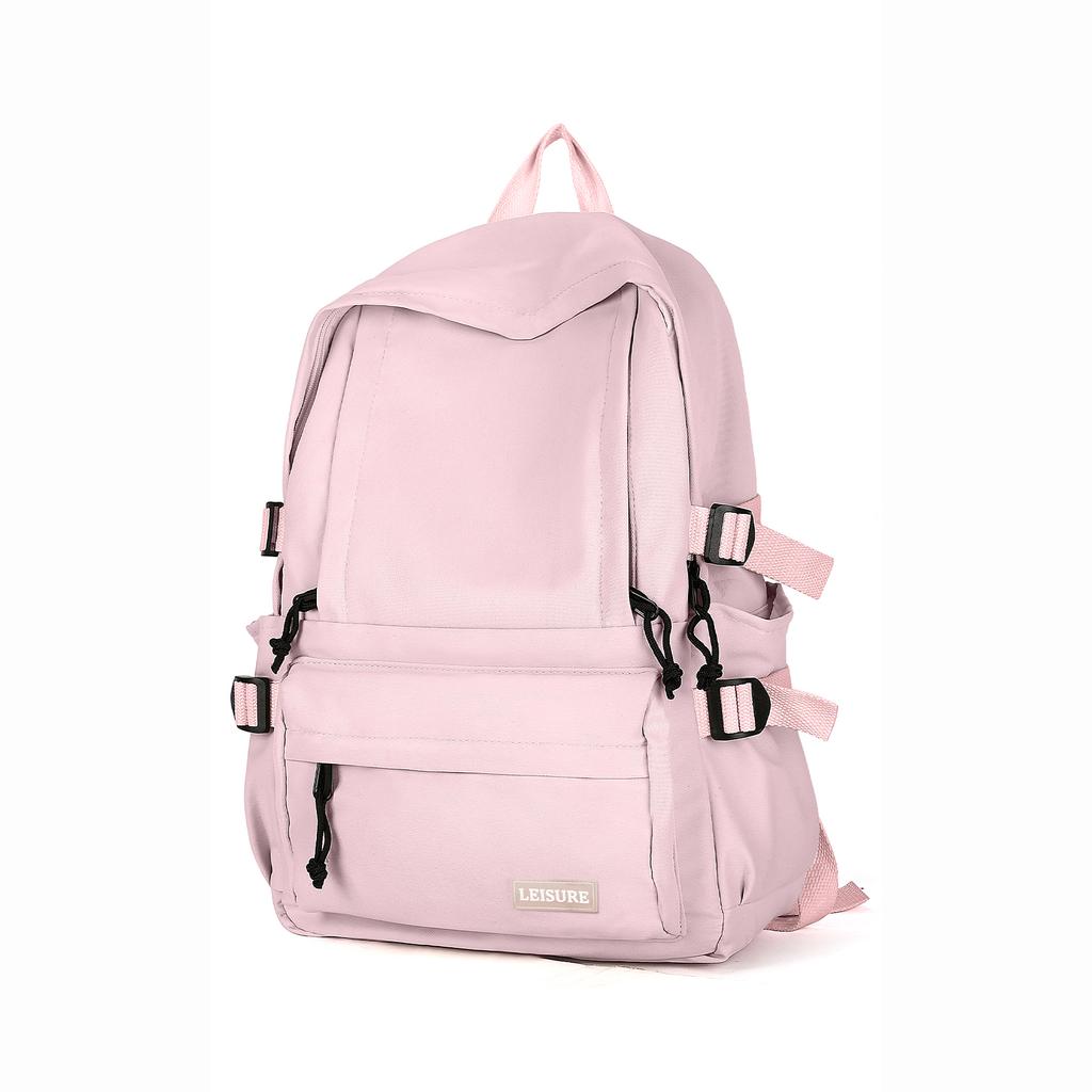 Solid Color School Backpack for Women Men, Multi-pocket Casual High School Girls Boys Laptop Backpacks, Lightweight Cute Bookbag